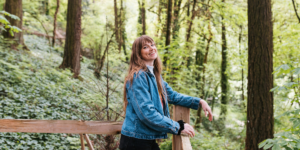 Woman in the forest