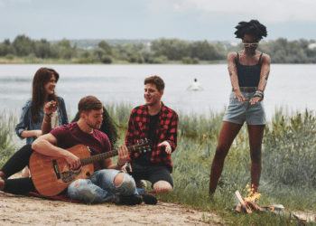 people enjoying music