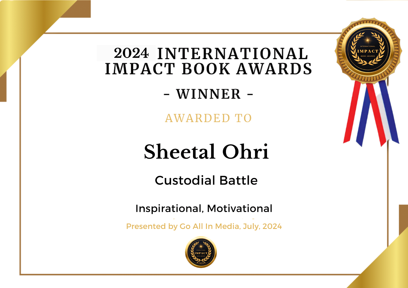 Sheetal Ohri’s Literary Success at the International IMPACT Book Awards (2)